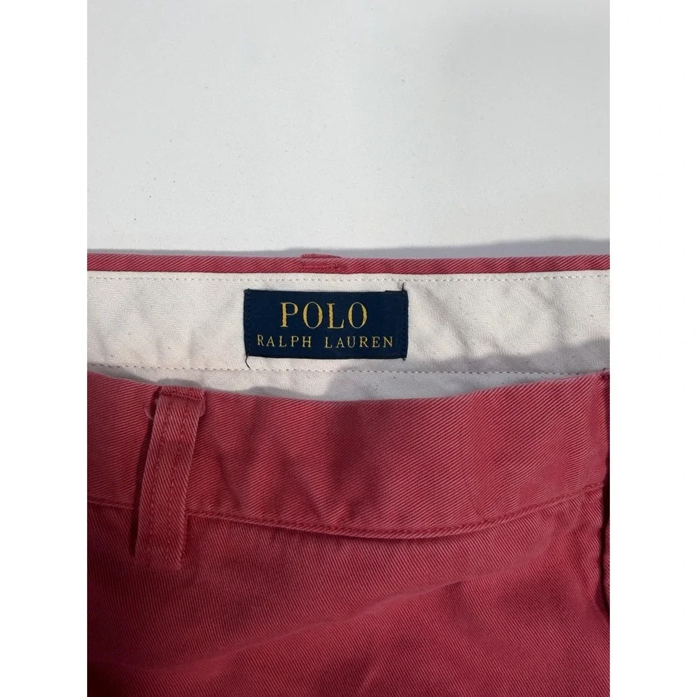 Polo Ralph Lauren Men's Chino Shorts Size 50B Pink Salmon Flat Front Casual